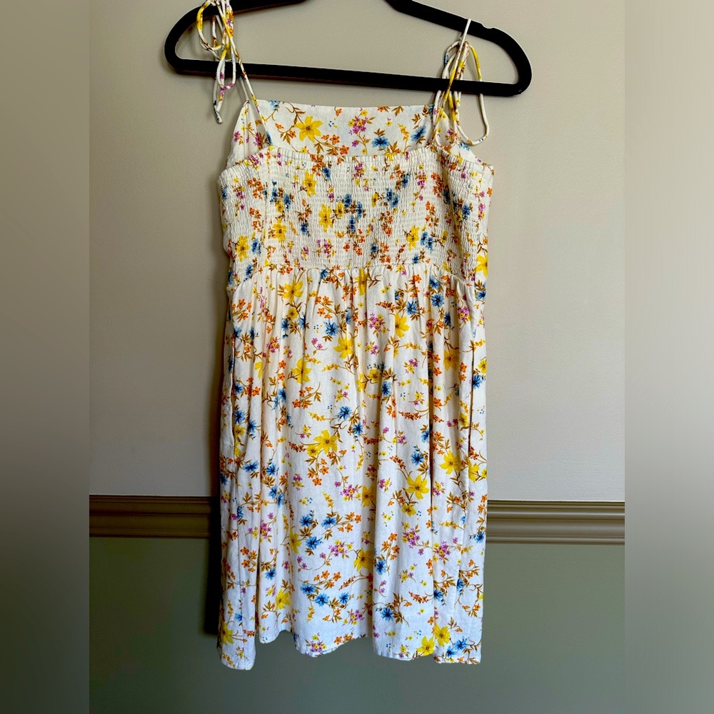Linen-Blend Mini Dress